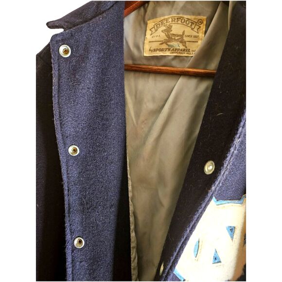 Vintage UNC TARHEELS Deerfoot Sports Apparel Ladies Wool Jacket sz 12 - Picture 7 of 10